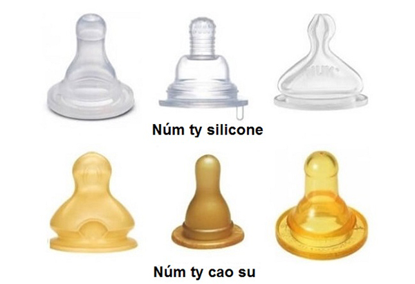 Chất liệu và size núm ty được chọn mua dựa vào độ tuổi của bé