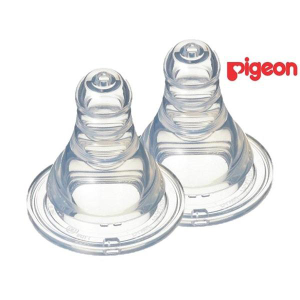 Núm ty bình sữa Pigeon được làm từ silicon có độ đàn hồi tốt