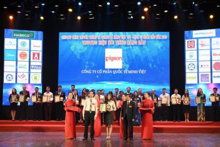 Pigeon nhận giải thưởng top 20 thương hiệu nổi tiếng hàng đầu Việt Nam