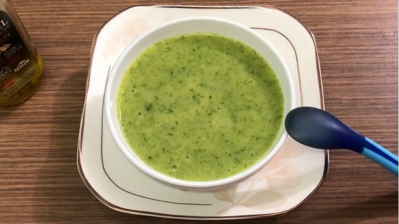 Bột tôm với rau ngót cho bé ăn dặm